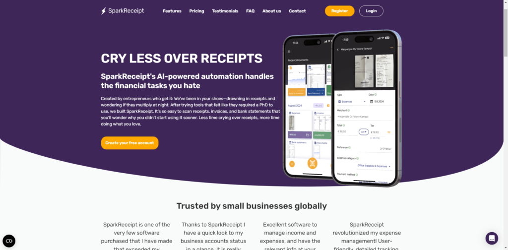 SparkReceipt-AI-Receipt-Scanner-Expense-Tracker-Document-Manager